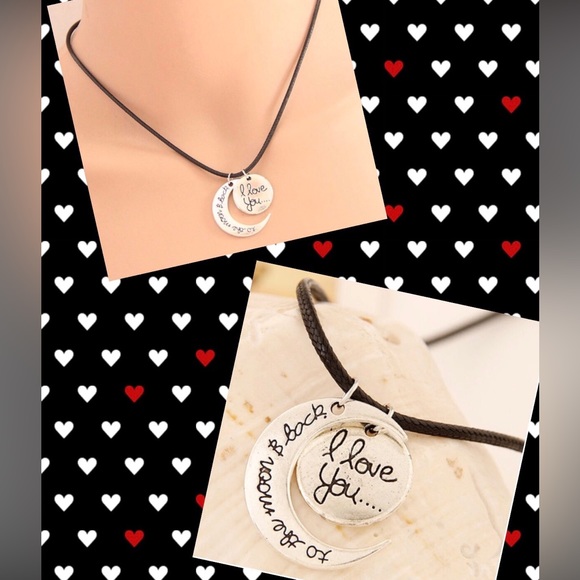Cord Necklace—I Love You To The Moon and Back - Picture 4 of 5